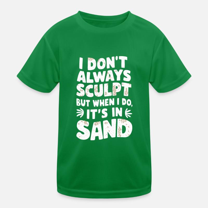 Sculpteurs de sable professionnels sur la plage du T-shirt sport Enfant