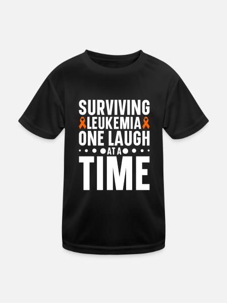 Leukämie Bewusstsein Blutkrebs Bekämpfung - Kinder Funktions-T-Shirt - Schwarz