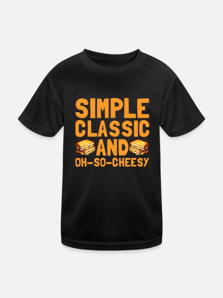 Grilled Cheese Grilled Cheese Foodie Cheese Sandwich - T-shirt sport Enfant - noir - Devant