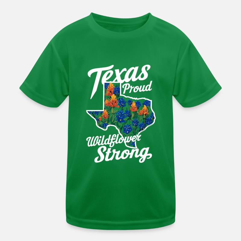 Texas Fleurs sauvages Saison Champs Fleurs Texas T-shirt sport Enfant