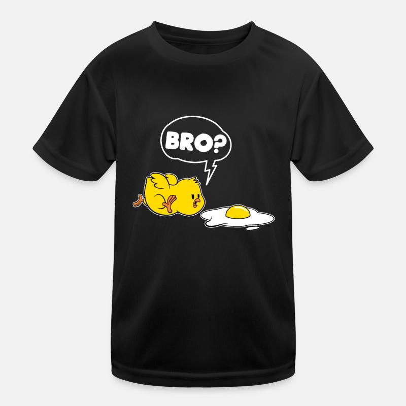 Lustiges Küken und Eier Kinder Funktions-T-Shirt