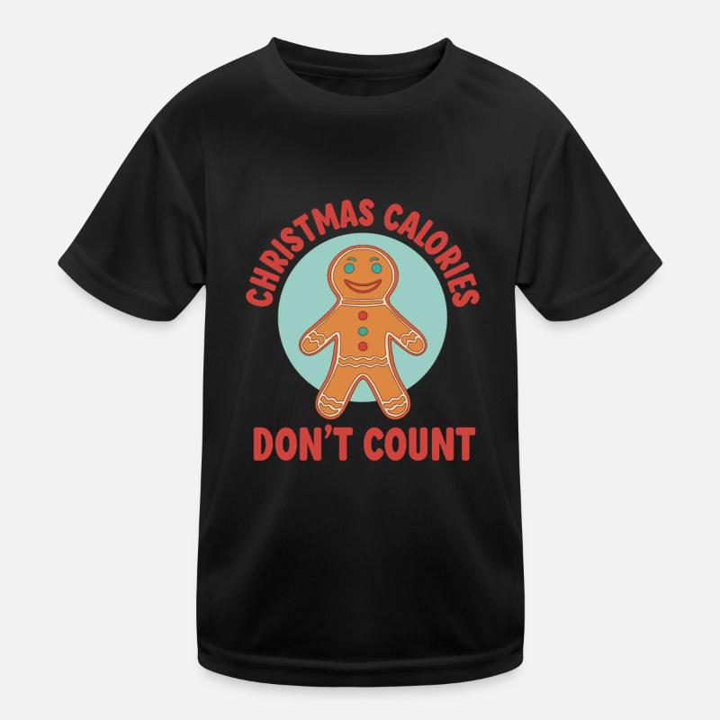 Weihnachtskalorien Zählen Nicht - Lebkuchenmann Kinder Funktions-T-Shirt