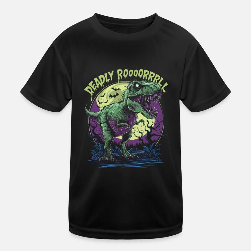 Zombie T-REX – Deadly Roar for dinosaur lovers Kids Functional T-Shirt