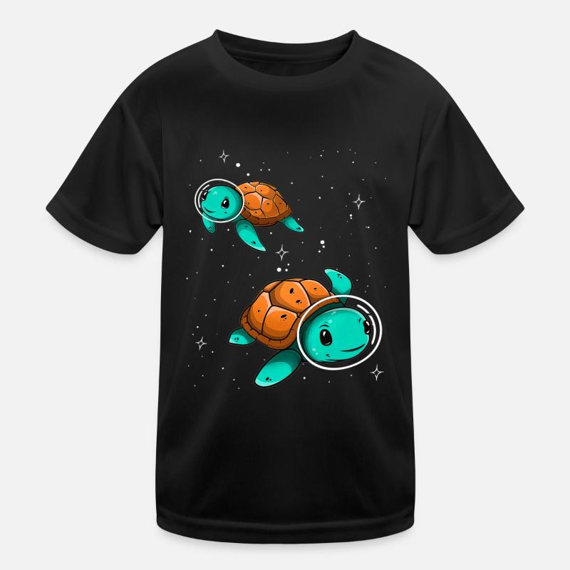 Tortues de l’espace astronaute galaxie drôle mignon Design T-shirt sport Enfant