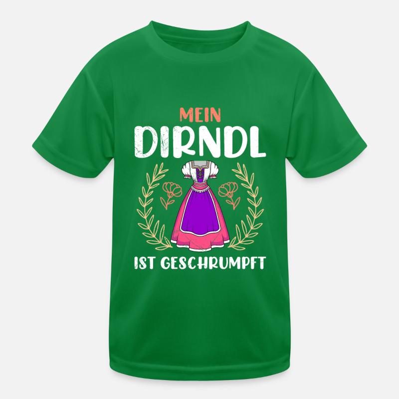 Dirndl zu klein Trachtenshirt Damen Trachten Dirndl Kids Functional T-Shirt