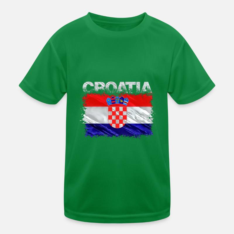 Kroatien Kinder Funktions-T-Shirt