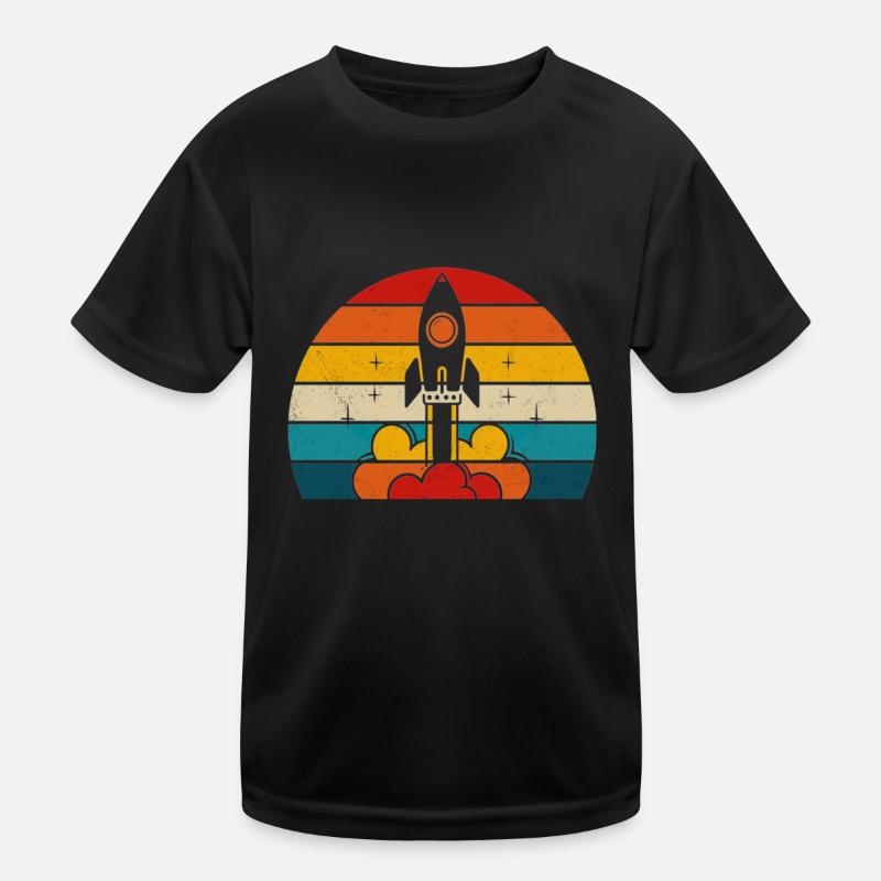Vintage Rocket Kinder Funktions-T-Shirt