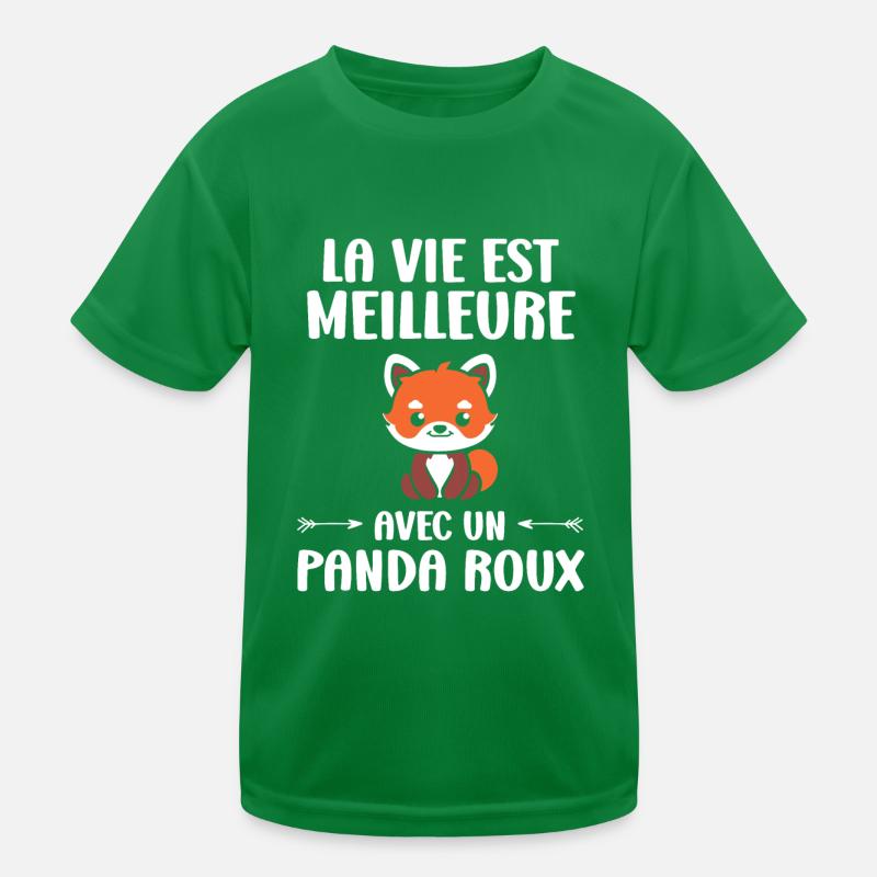 Panda roux T-shirt sport Enfant