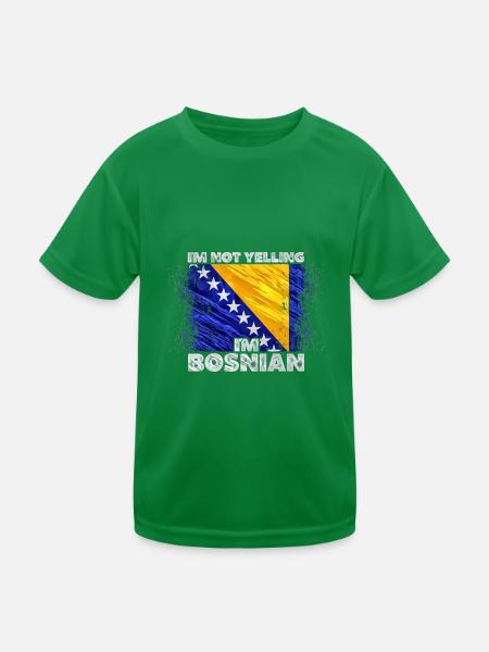 Bosnia and Herzegovina - Kids Functional T-Shirt - kelly green - Front