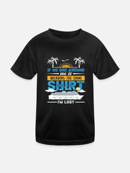 When no one around me wears the same shirt - Kids Functional T-Shirt - black - Front