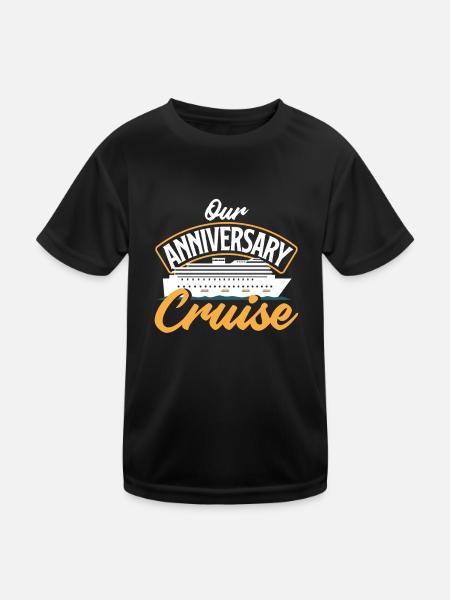 Notre conception de croisière d’anniversaire pour les couples - T-shirt sport Enfant - noir - Devant