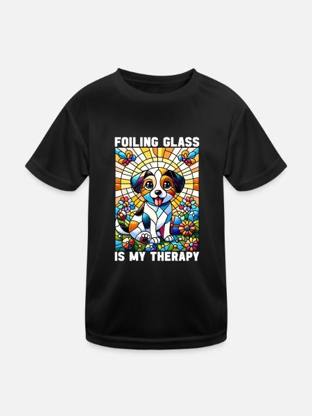 Vitrail artiste Vitrail Art - T-shirt sport Enfant - noir - Devant
