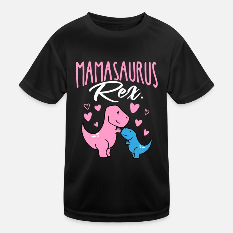 Mamasaurus Rex T-Rex Dino Muttertag Beste Mama Mam Kinder Funktions-T-Shirt