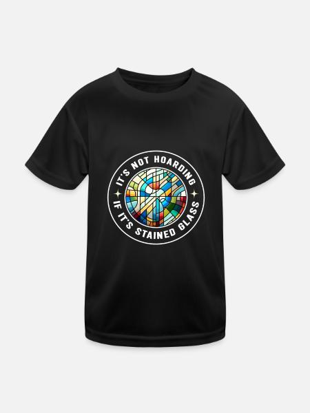 Vitrail artiste Vitrail Art - T-shirt sport Enfant - noir - Devant
