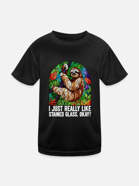 Vitrail artiste Vitrail Art - T-shirt sport Enfant - noir - Devant