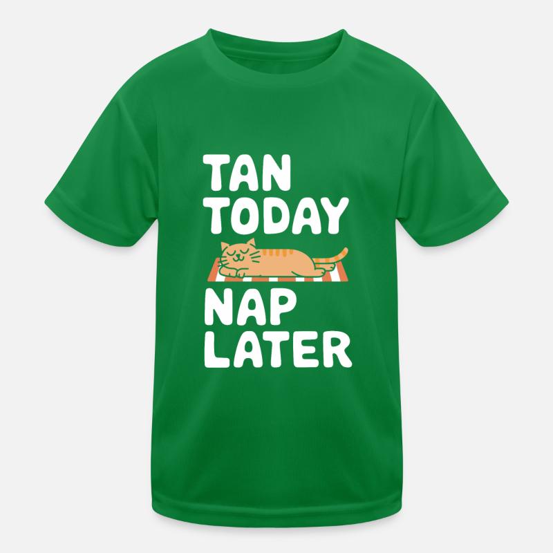 Sunny days with the relaxed cat under the Kids Functional T-Shirt