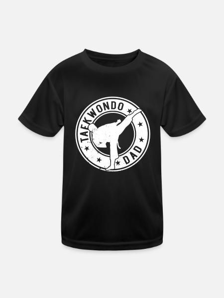 Taekwondo Dad Taekwondo Fighter Taekwondo Daddy - Kids Functional T-Shirt - black - Front