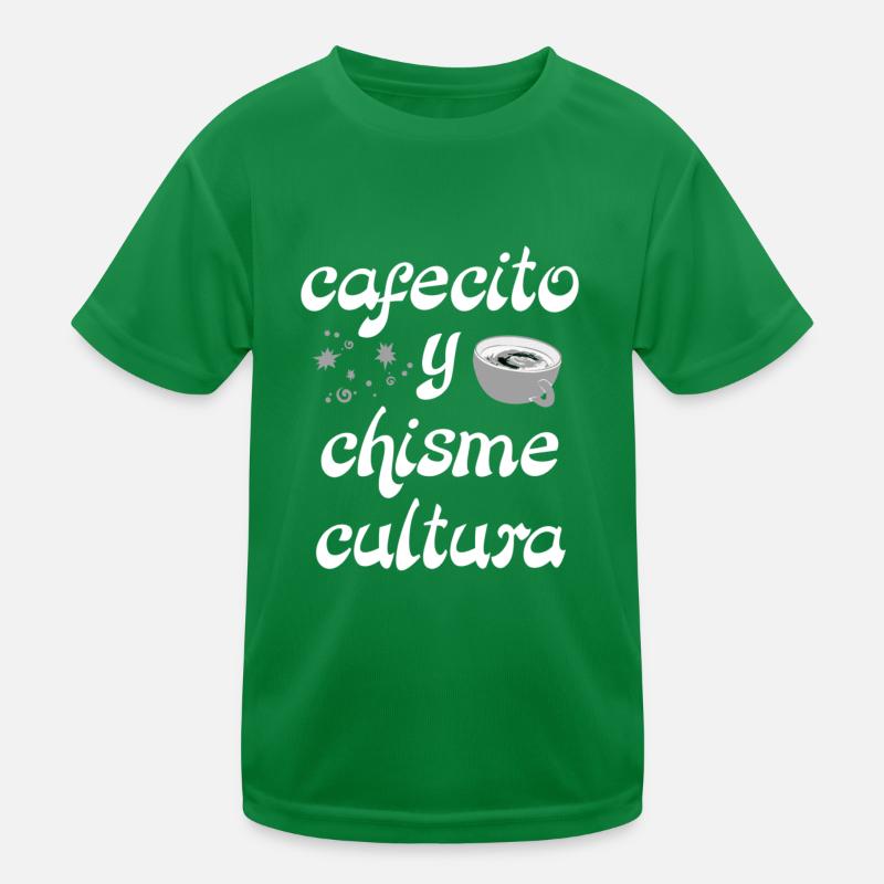 Cafecito pun hispanic heritage Kids Functional T-Shirt