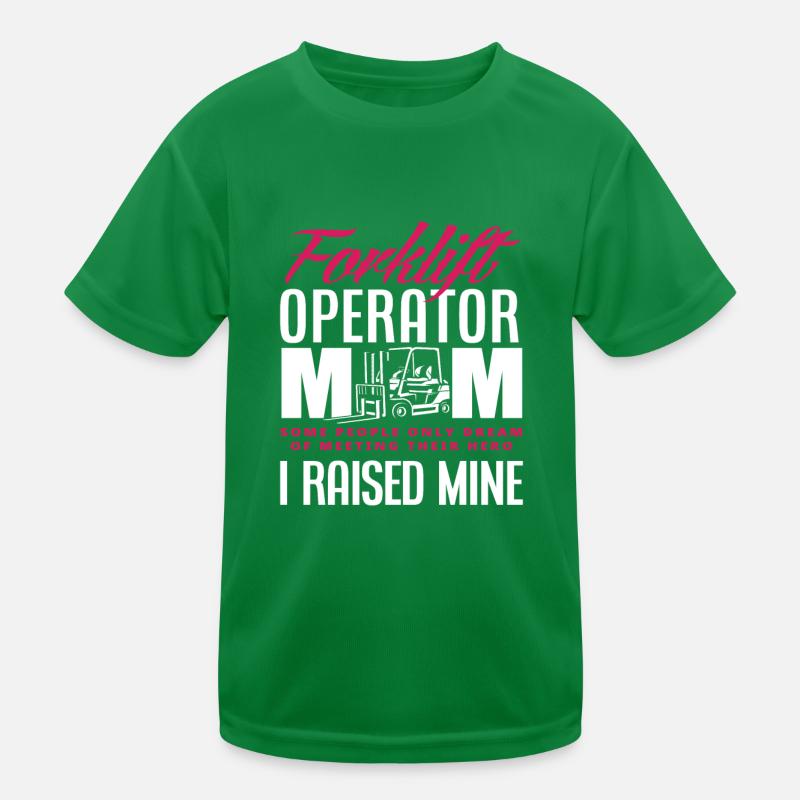 Gabelstaplerfahrer Mama Held Kinder Funktions-T-Shirt