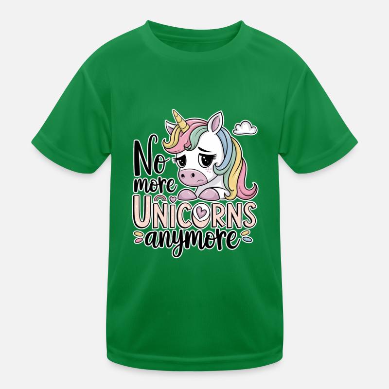 No More Unicorns Anymore 6 Kinder Funktions-T-Shirt
