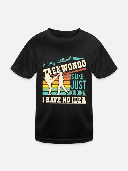 Une journée sans Taekwondo, c’est comme... Plaisanterie - T-shirt sport Enfant - noir - Devant
