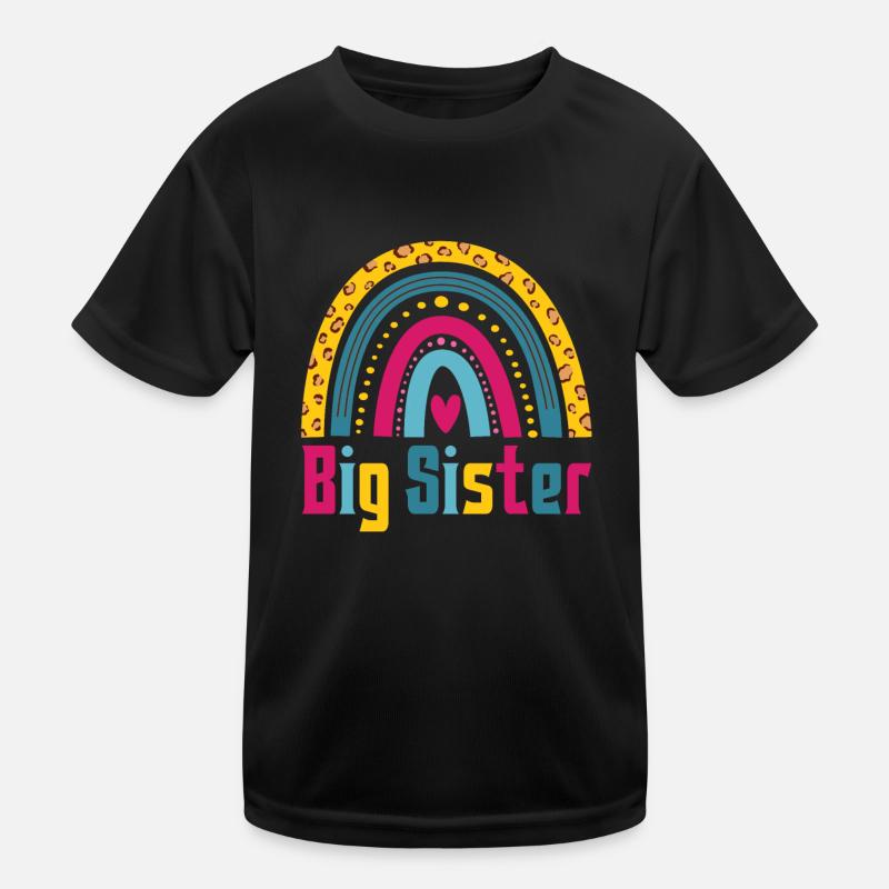 Big Sister Rainbow Big-sister-to-be Kids Functional T-Shirt
