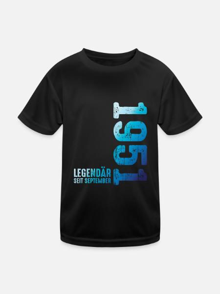 Legendär Seit September 1951 - Kinder Funktions-T-Shirt - Schwarz - Vorne