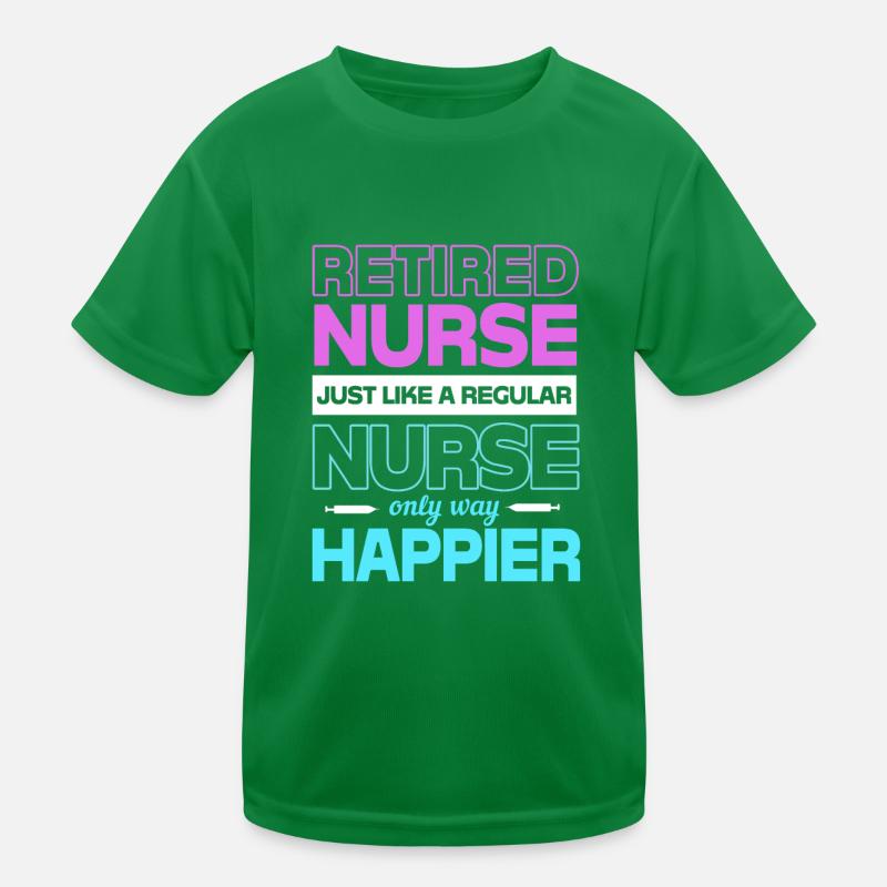 Krankenschwester Rente Kinder Funktions-T-Shirt
