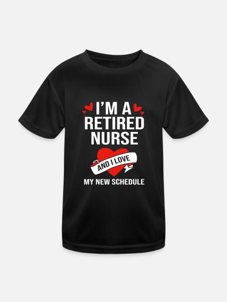 Pension d’infirmière - T-shirt sport Enfant - noir - Devant