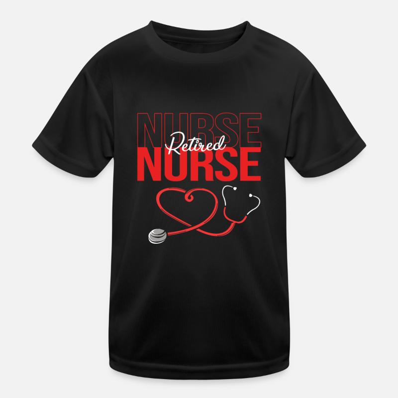 Krankenschwester Rente Kinder Funktions-T-Shirt