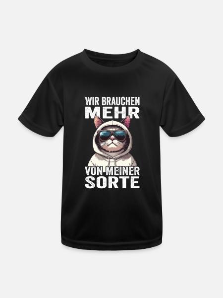 Wir brauchen mehr von meiner Sorte - Kinder Funktions-T-Shirt - Schwarz - Vorne