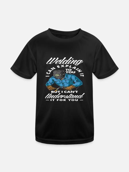 La soudure, je peux vous l’expliquer, mais je la comprends - T-shirt sport Enfant - noir - Devant