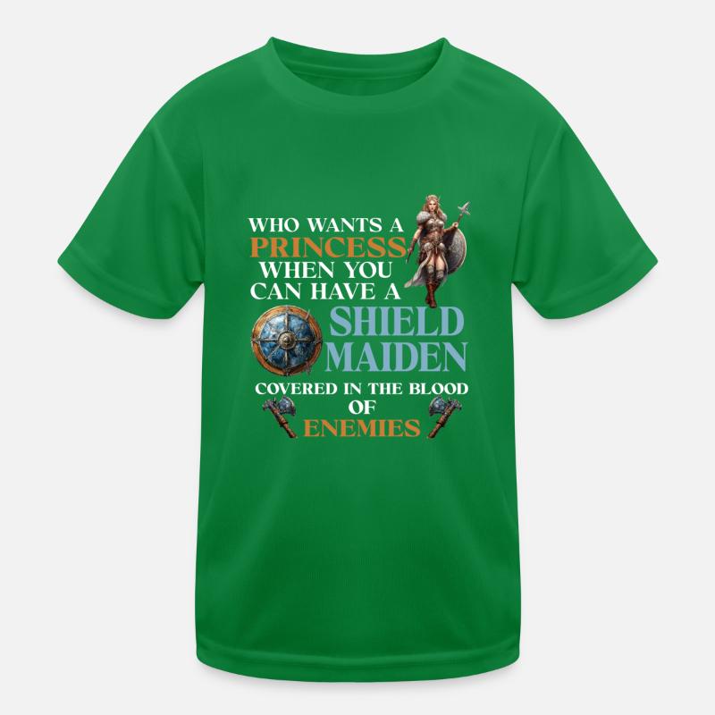 Qui veut une princesse quand on est une vierge de bouclier T-shirt sport Enfant