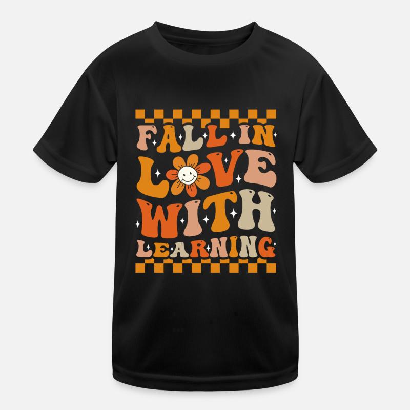 Fall In Love With Learning Groovy Fall Kids Functional T-Shirt