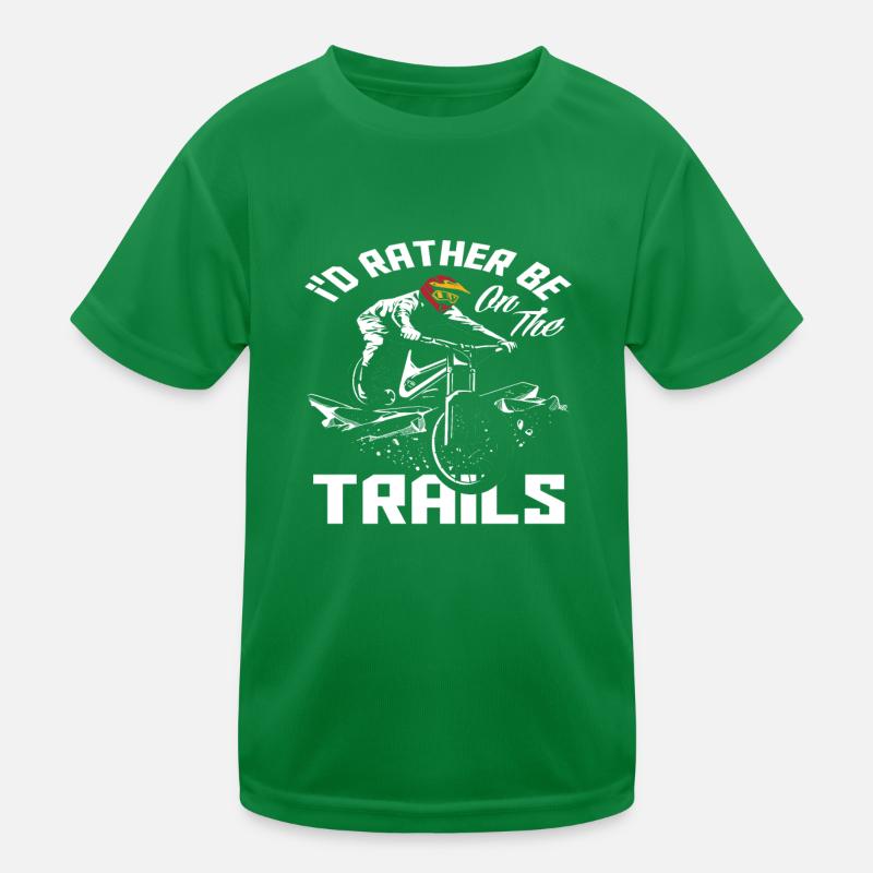 Ich Bin Lieber Auf Den Trails Kinder Funktions-T-Shirt