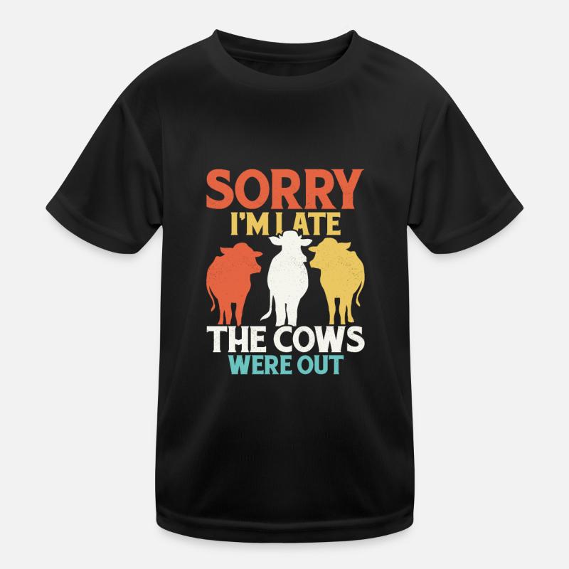Kuhbauer Lustiger Bauernhof Kühe Tierfarm Kinder Funktions-T-Shirt