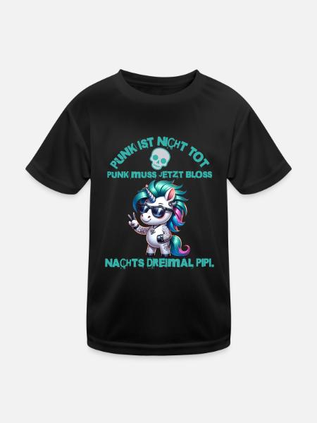 Festival Fun Je suis vieux mais le punk n’est pas mort - T-shirt sport Enfant - noir - Devant