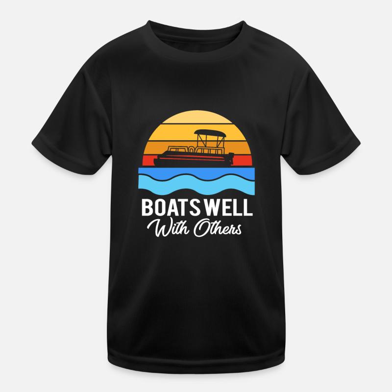 Pontonboot Boot Boote Kinder Funktions-T-Shirt