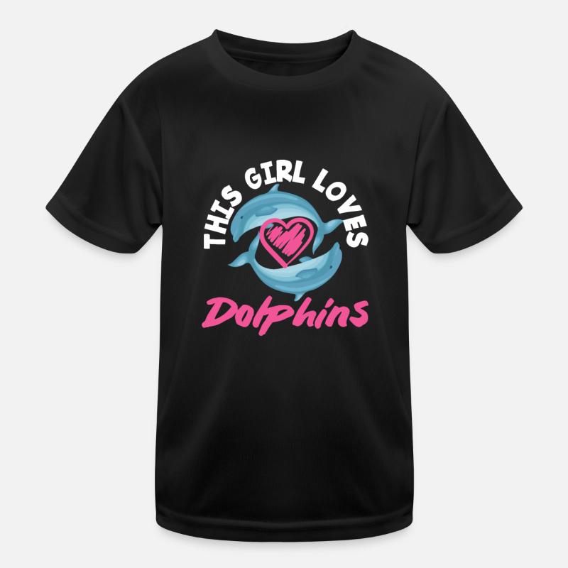 This girl loves dolphins Kids Functional T-Shirt