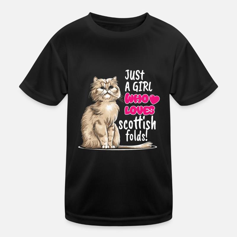 Scottish Fold Cat Kids Functional T-Shirt