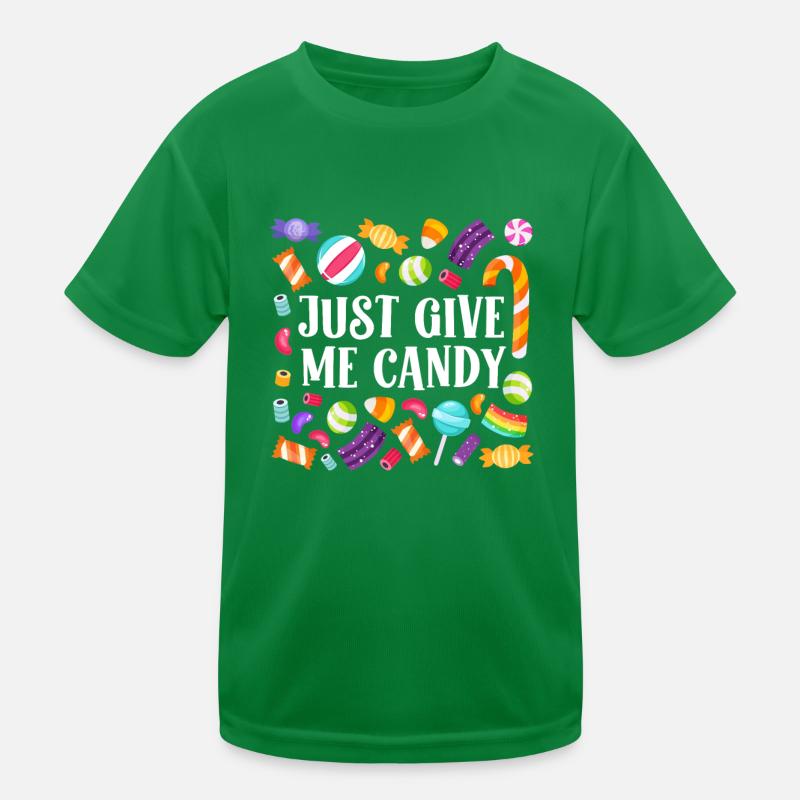 Halloween Kids JUST GIVE ME CANDY Fun Kids Functional T-Shirt