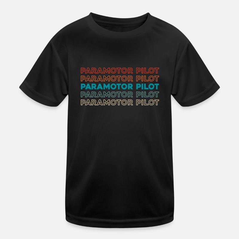 Paramotor Gleitschirmfliegen Kinder Funktions-T-Shirt