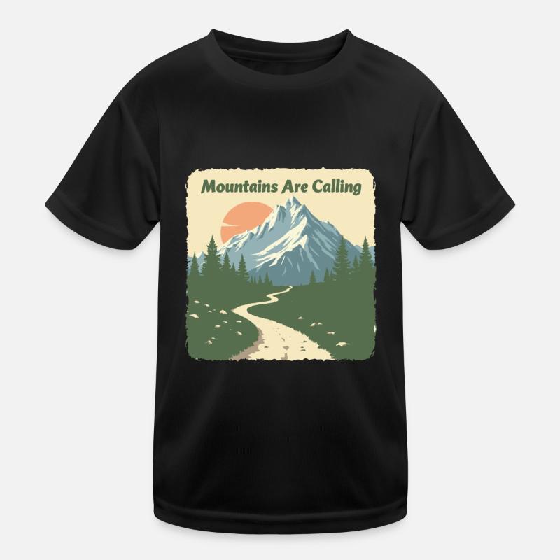 MOUNTAINS ARE CALLING Kids Functional T-Shirt