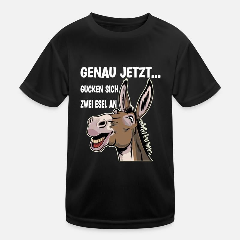 Right now, two donkeys are looking at each other Kids Functional T-Shirt
