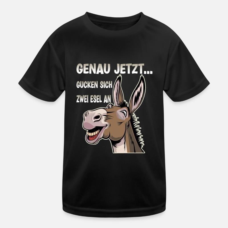 Right now, two donkeys are looking at each other Kids Functional T-Shirt