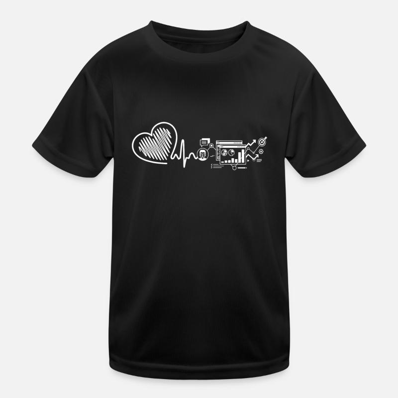 Computer Systems Analyst Heartbeat Kids Functional T-Shirt