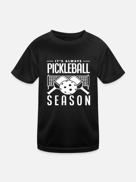 C’est toujours la saison du pickleball - T-shirt sport Enfant - noir - Devant