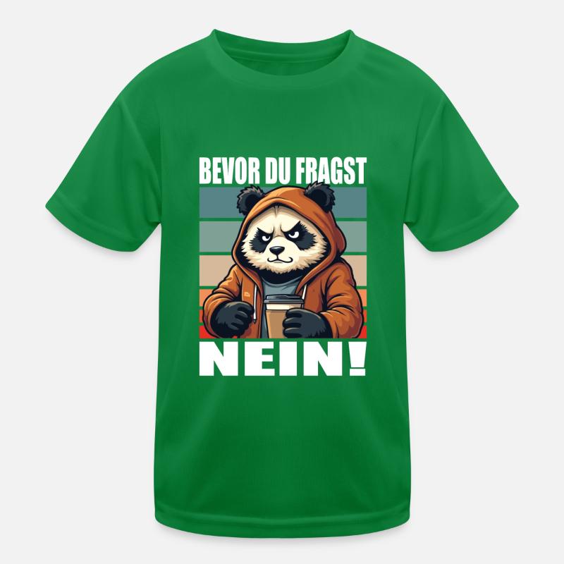 Avant de demander Aucun drôle de dicton Panda T-shirt sport Enfant