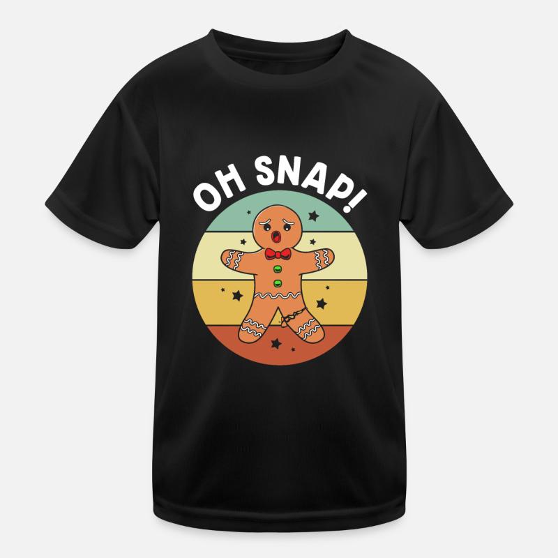 Gingerbread Man Gingerbread Heart Gingerbread Snacking Kids Functional T-Shirt