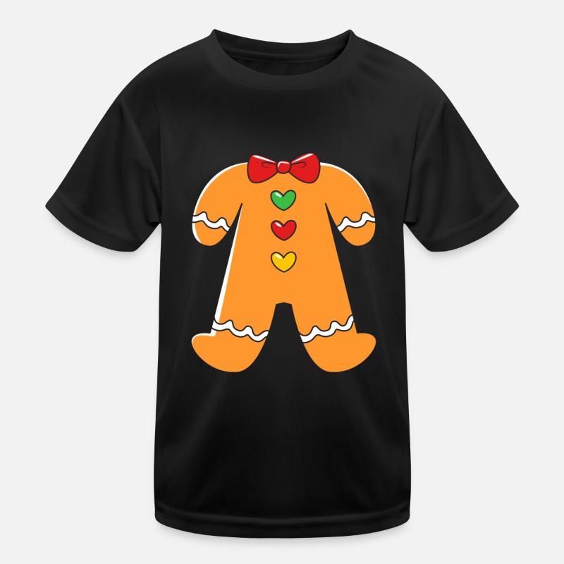 Gingerbread Man Gingerbread Heart Gingerbread Snacking Kids Functional T-Shirt